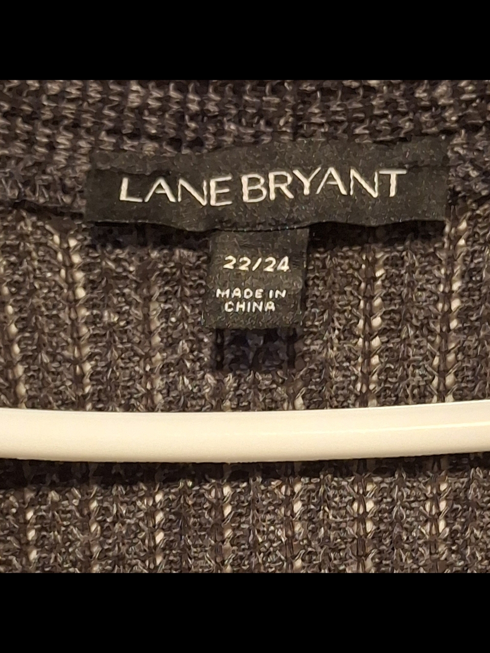 Lane Bryant Knit Sweater - Charcoal Grey/black